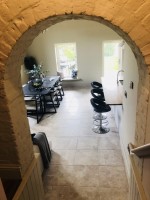 Kitchen with arch entrance